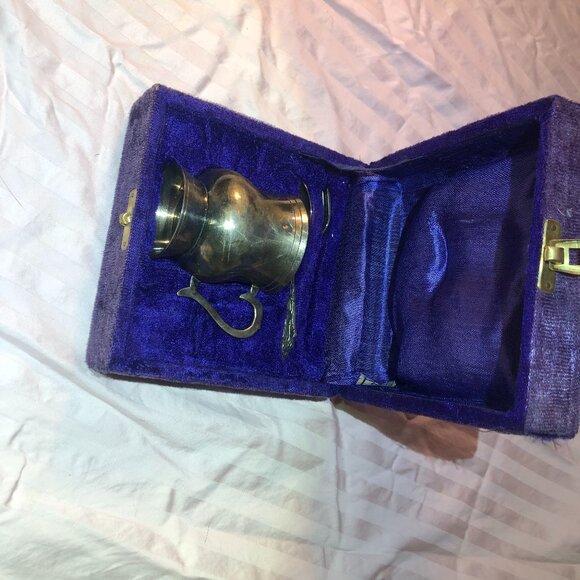Bns india ep on zinc and copper Tea Cup Set With Spoon and Fork - Picture 1 of 5